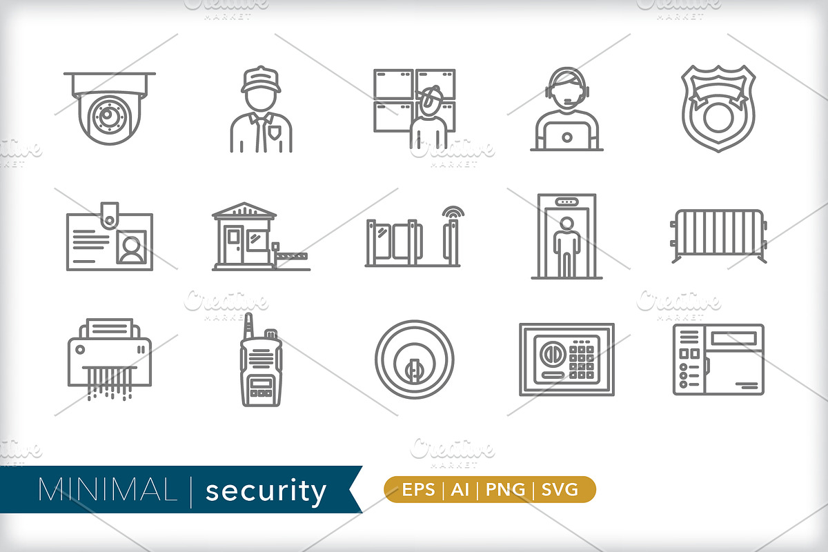Minimal security icons, an Outline Icon by Picture Window (Photo 1 of 5)
