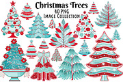 Christmas Trees Clipart, an Illustration by Dream Creation (Thumbnail 1 of 6)