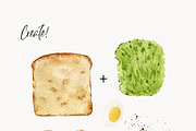 Watercolor Food BUNDLE, a Food Illustration by NiKO (Thumbnail 23 of 25)