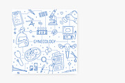 Gynecology line art banners, pattern, a Healthcare Illustration by Good Studio (Thumbnail 7 of 9)