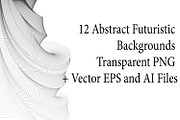 12 Abstract Futuristic Backgrounds, a Background Graphic by Kseniya-Omega (Thumbnail 1 of 5)