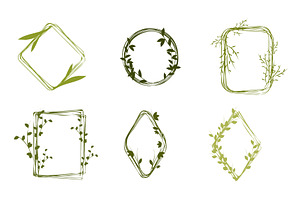 Collection of decorative green