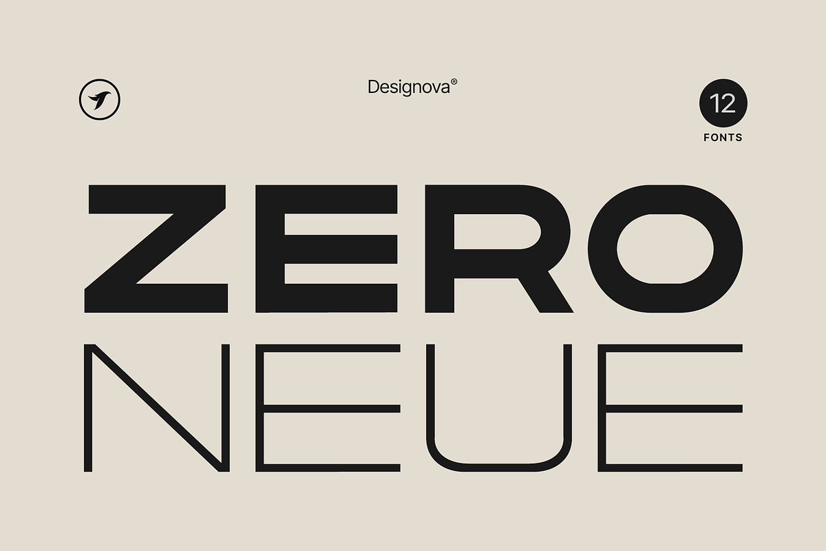 ZERO NEUE - The Headline Font Family, a Sans Serif Font by Designova® (Photo 1 of 11)