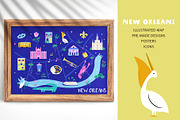 New Orleans Illustrated Map & Poster, an Illustration by danceyourlife (Thumbnail 1 of 6)