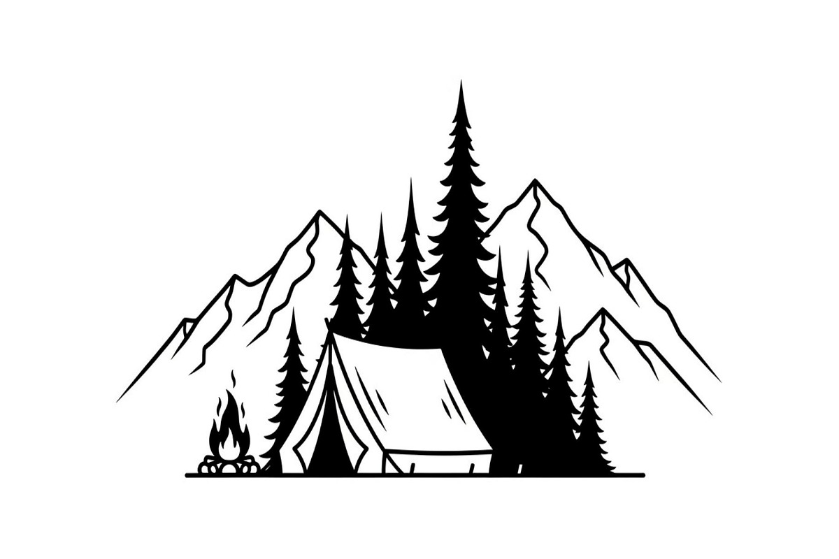 50 Camping Mountain Vector Bundle, an Illustration by jahid234 (Photo 42 of 51)