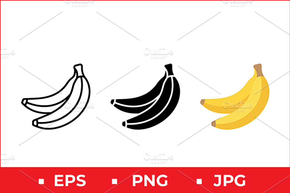 Banana Fruit Vector Design, a Solid Icon by Artonix (Photo 1 of 2)