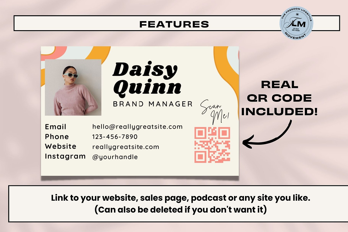 Business Card - Pastel Retro, a Business Card Template by Freedom Business Shop (Photo 4 of 6)