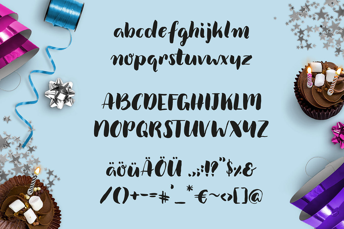 Chocolate Cupcakes- Handwritten Font preview 2