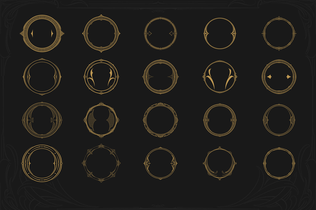 66 vector frames for monograms, a Branding & Logo Template by Aniad_ (Photo 2 of 6)