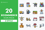 E-commerce icons pack, a Duotone Icon by Creastale (Thumbnail 1 of 8)