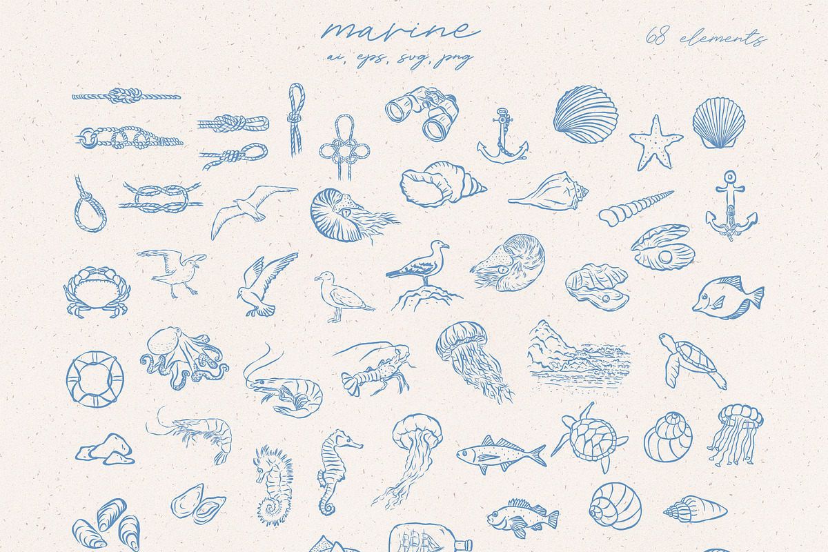 Wedding, Beach, Sea Life Food Doodle, an Object Illustration by Designwork (Photo 8 of 13)
