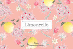 Limoncello, Luxury Lemon Pattern