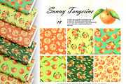 Tangerine Seamless Patterns, a Food Illustration by OlDm_Shop (Thumbnail 1 of 10)