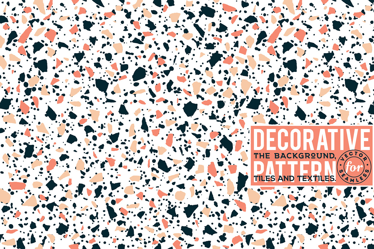 Terrazzo vector seamless texture, a Texture Graphic by VyacheslavKolb