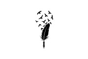 Boho Feather Silhouette Vector, an Object Graphic by jahid234 (Thumbnail 29 of 51)