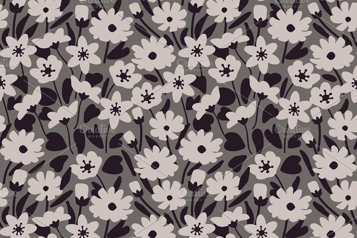 Seamless floral pattern, a Pattern Graphic by elyomys