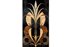 Art Deco background featuring, an Illustration by Lermont51