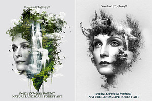 Surreal Double Exposure Photo Effect, a Brushes & More by MRI STUDIO
