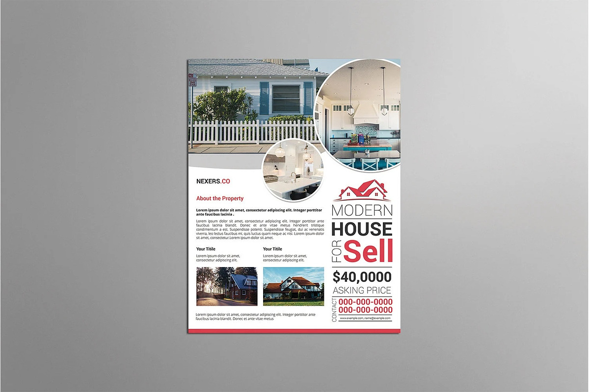 Real Estate Flyer Template, a Flyer Template by retrographix (Photo 2 of 3)