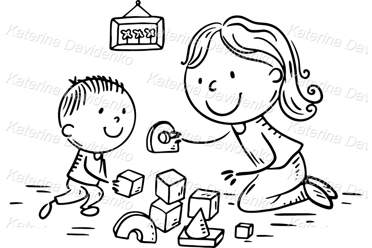 Cartoon family spends time together, a Person Illustration by Bubert Art (Photo 8 of 8)