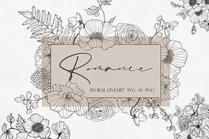 ROMANCE Flower SVG AI PNG