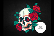 Skull and Roses. Skeleton png & svg, an Object Illustration by ClipArtRoom (Thumbnail 4 of 6)