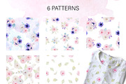 Roses and anemones watercolor floral, an Illustration by rosypatterns (Thumbnail 6 of 8)