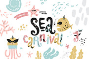 Sea carnival. Graphic Collection, an Animal Illustration by Maru_art (Thumbnail 1 of 14)