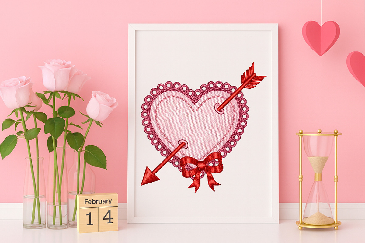 Latch Hook Yarn Valentine Heart PNG, an Illustration by Canvas Craft (Photo 3 of 7)