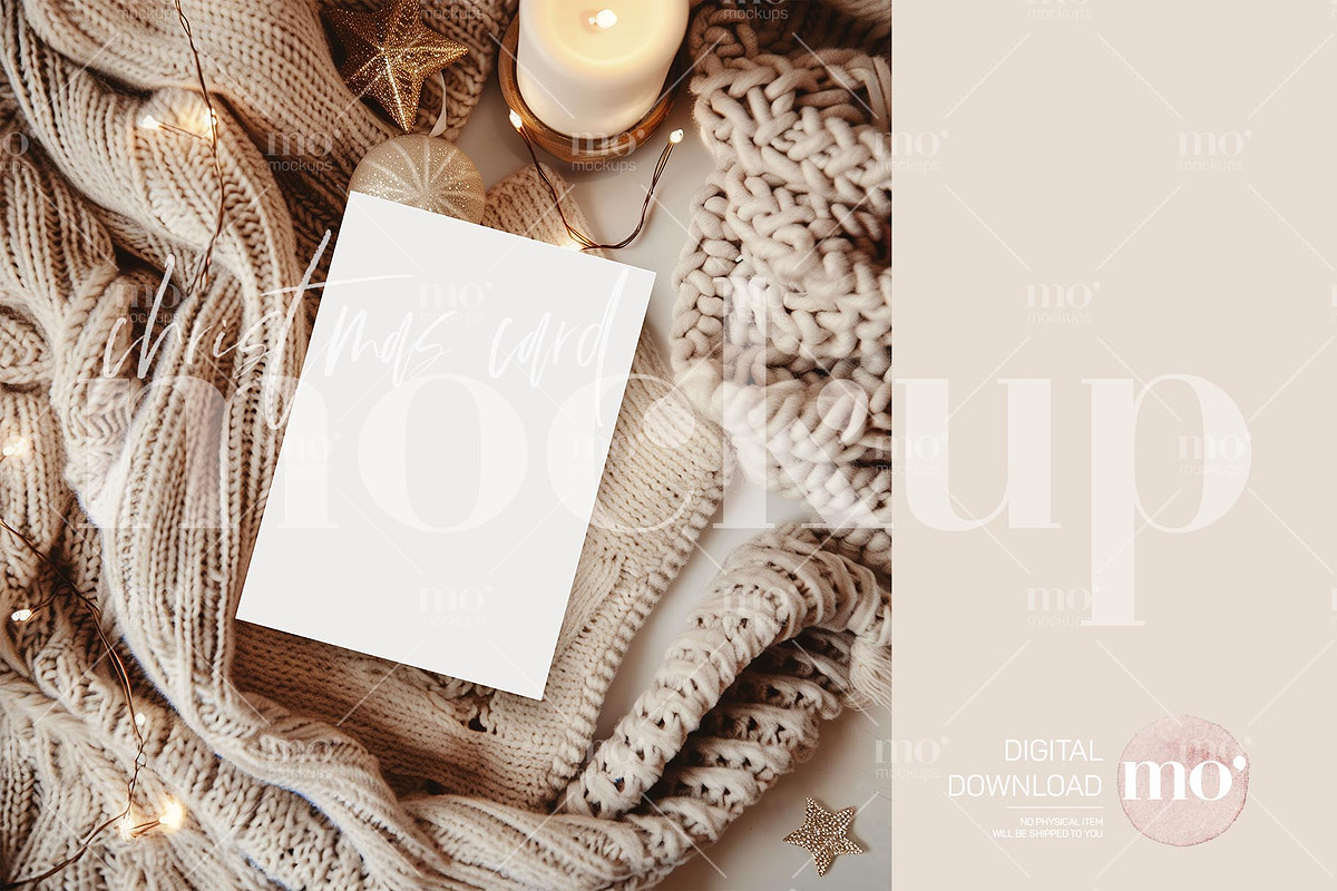 Christmas Card Mockup, a Product Mockup by MoMockups (Photo 2 of 3)