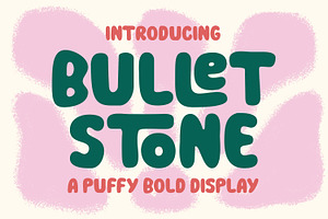 Bullet Stone – Bubble Display Font