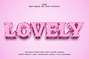 Lovely 3d Editable Text Effect Style