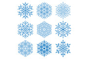 Set of Vector Snowflakes, a Texture Graphic by FineArtStudio (Thumbnail 1 of 3)