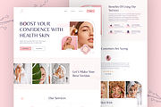 SkinCare Website Landing Page Design, an UI Kit Template by nwdigitalstore (Thumbnail 1 of 4)