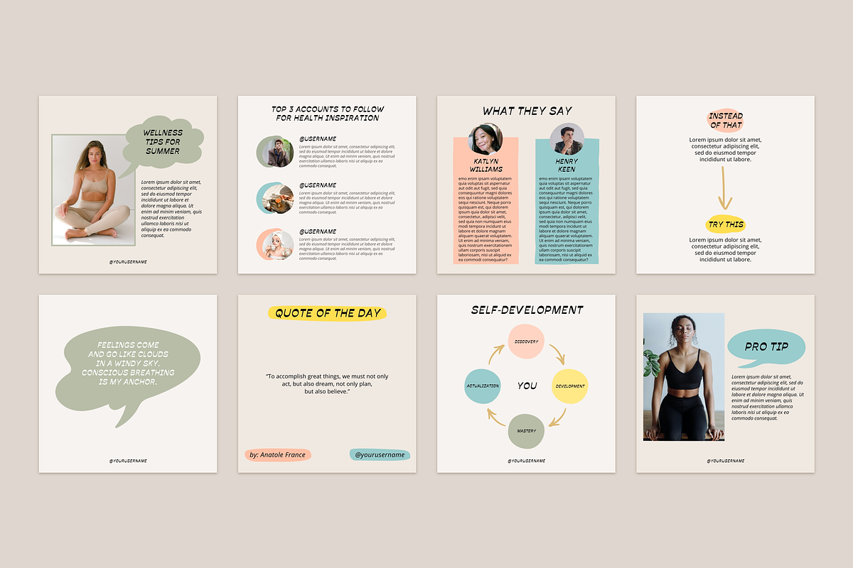 Wellness Coach Instagram Template, a Social Media Template by Bonumo (Photo 10 of 13)