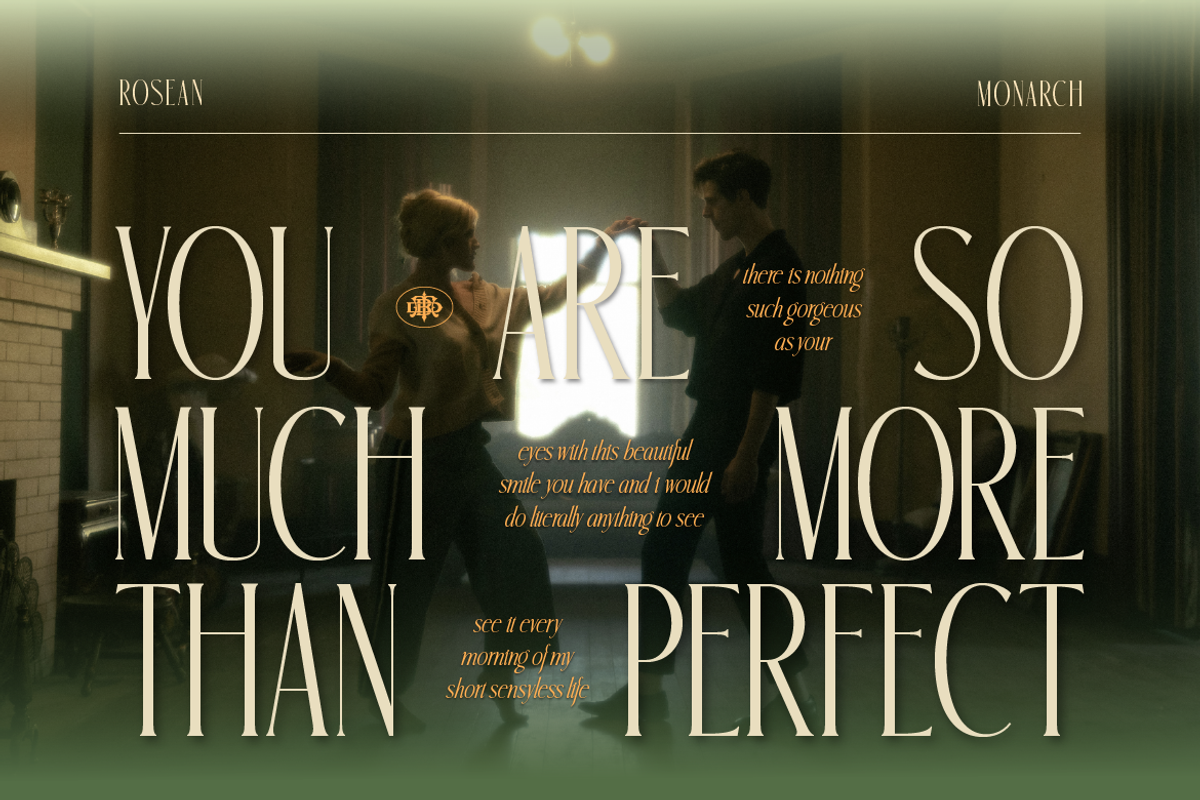 Rosean Monarch, a Serif Font by Burntilldead (Photo 3 of 12)