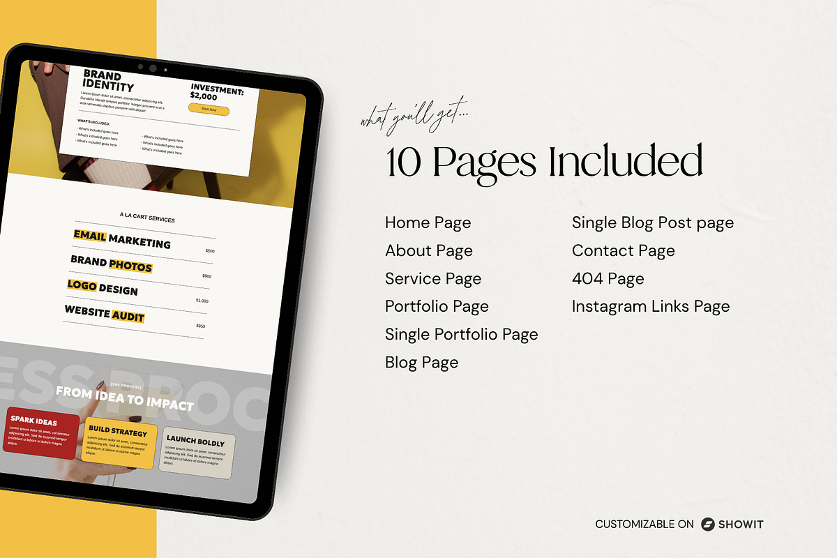 Bold Showit Website Template, a Squarespace Template by Breah Designs (Photo 4 of 10)
