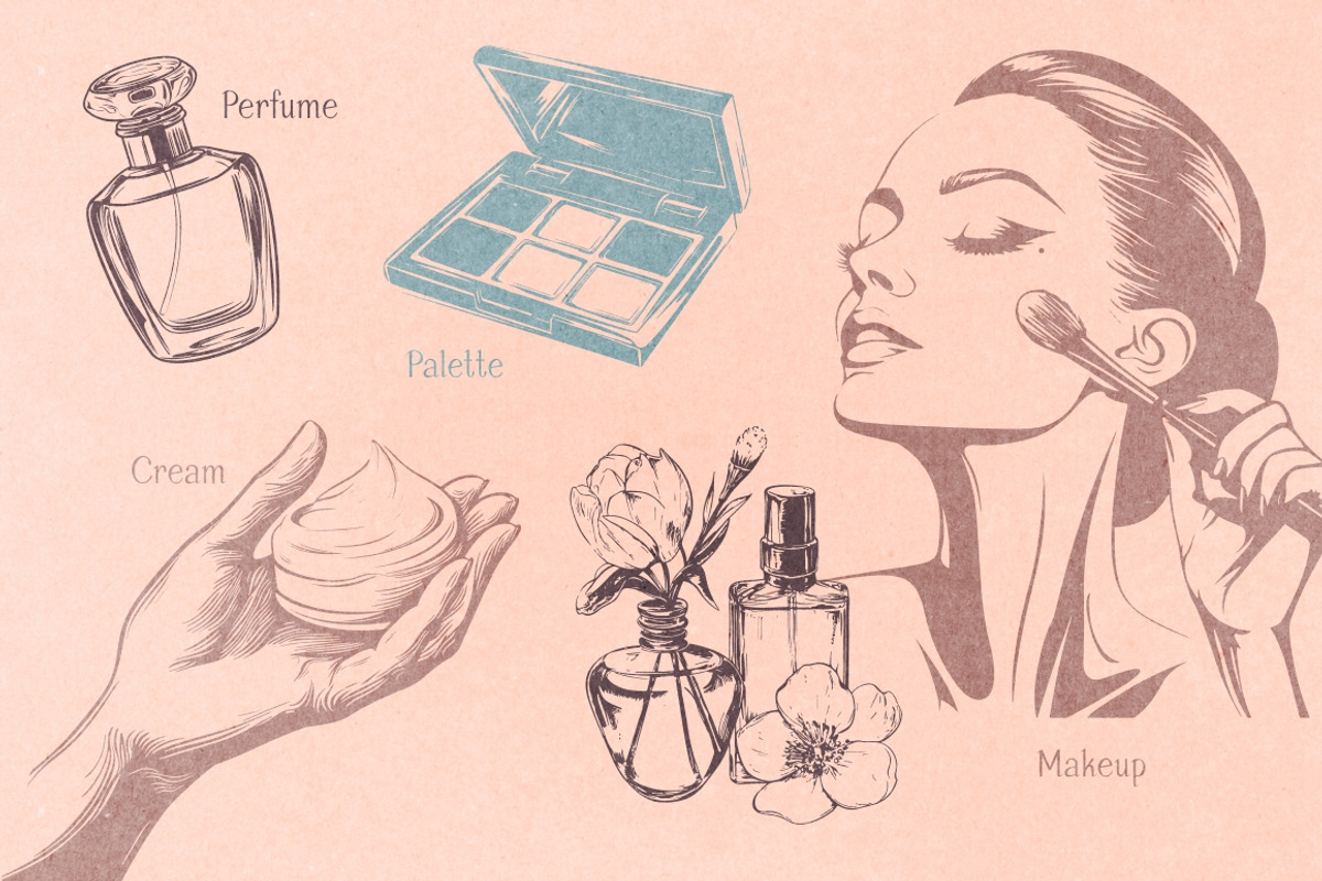 300 Beauty & Cosmetic Illustrations, a Healthcare Illustration by Nocturnal Wolf (Photo 2 of 16)