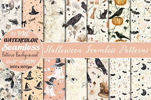 Halloween Seamless Patterns