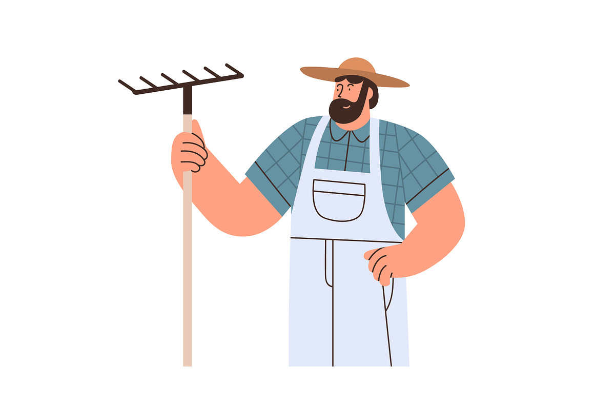 Farmers or agricultural workers set, a Person Illustration by Good Studio (Photo 5 of 5)