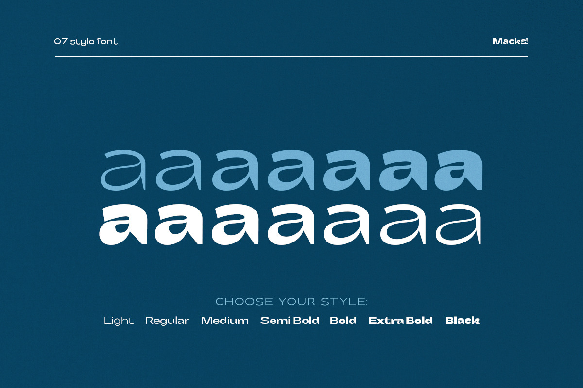 Macks - Wide Modern Sans, a Sans Serif Font by Sarid Ezra (Photo 2 of 13)