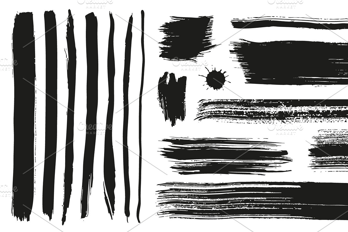 Brush Strokes Pack, a Texture Graphic by alexdndz (Photo 11 of 11)