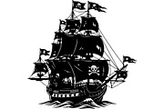 Premium Ship Boat Silhouette Vector, an Animal Illustration by Designer_Momina (Thumbnail 18 of 21)