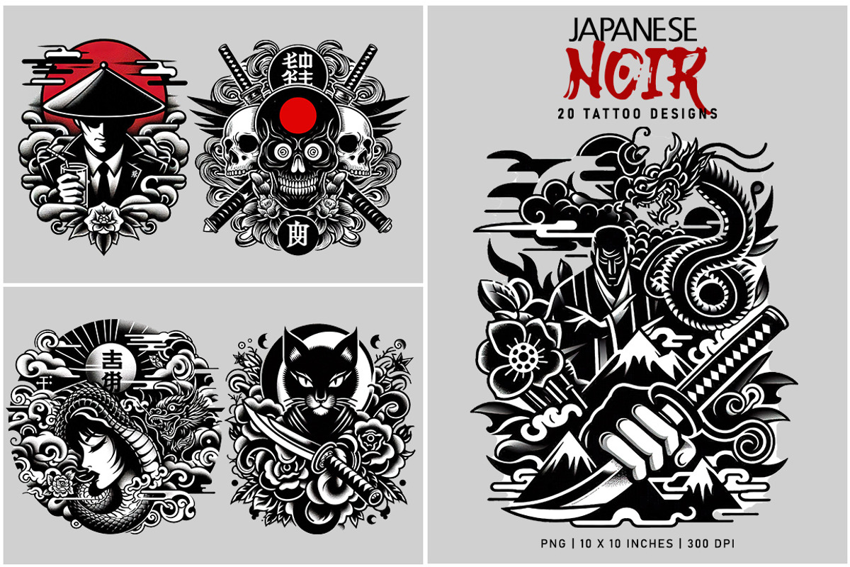 Japanese Noir, a Decorative Illustration by Digital Art Creations (Photo 1 of 9)