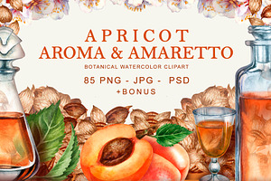 Apricot Aroma & Amaretto Watercolor