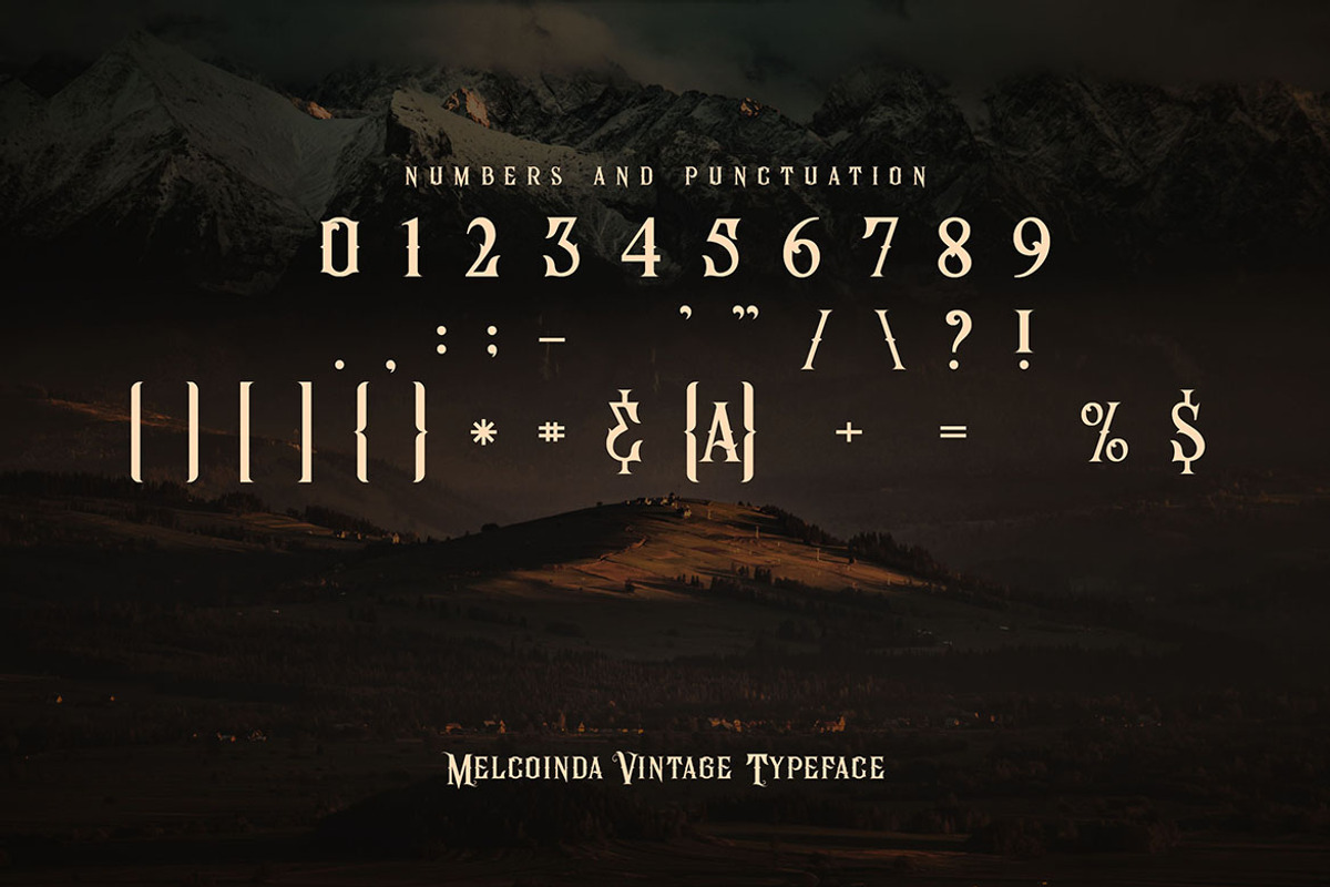 Melcoinda - Vintage Ornamental Font, a Serif Font by JumboDesign (Photo 7 of 8)