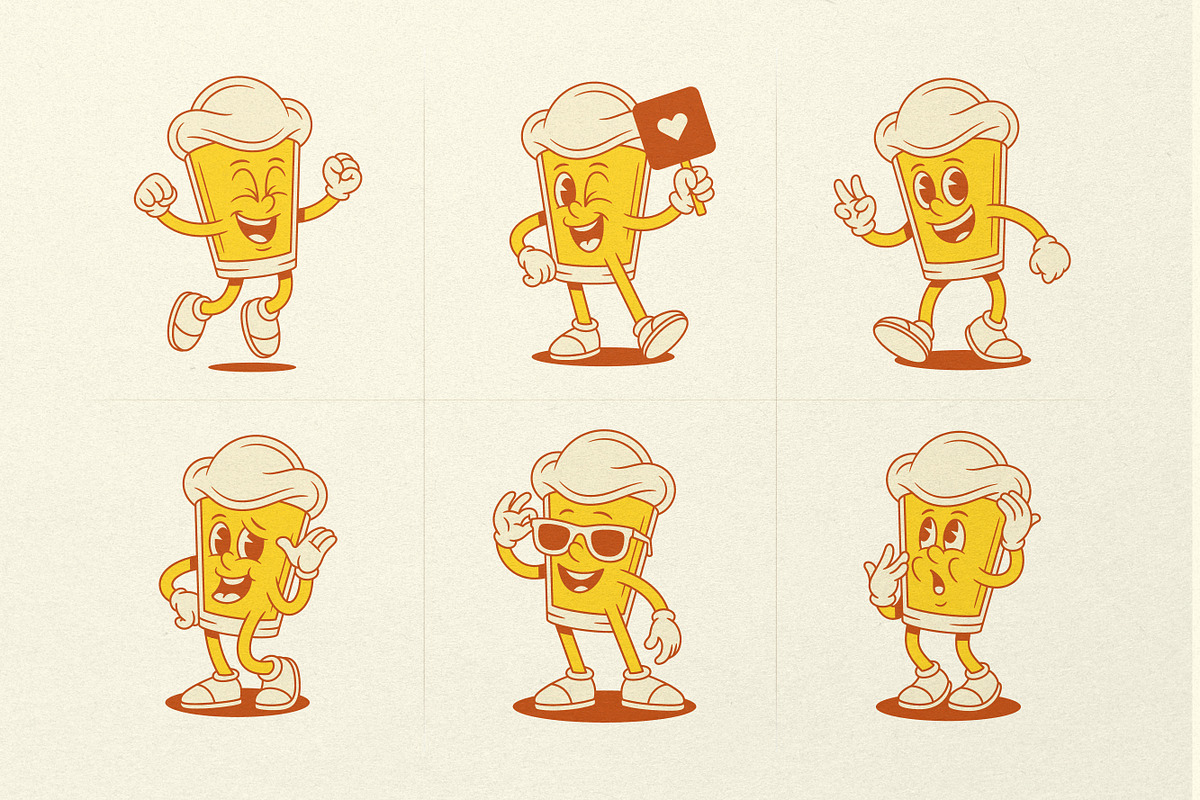 Beer Glass Cartoon Mascot Character, a Food Illustration by Vasya Kobelev (Photo 2 of 8)