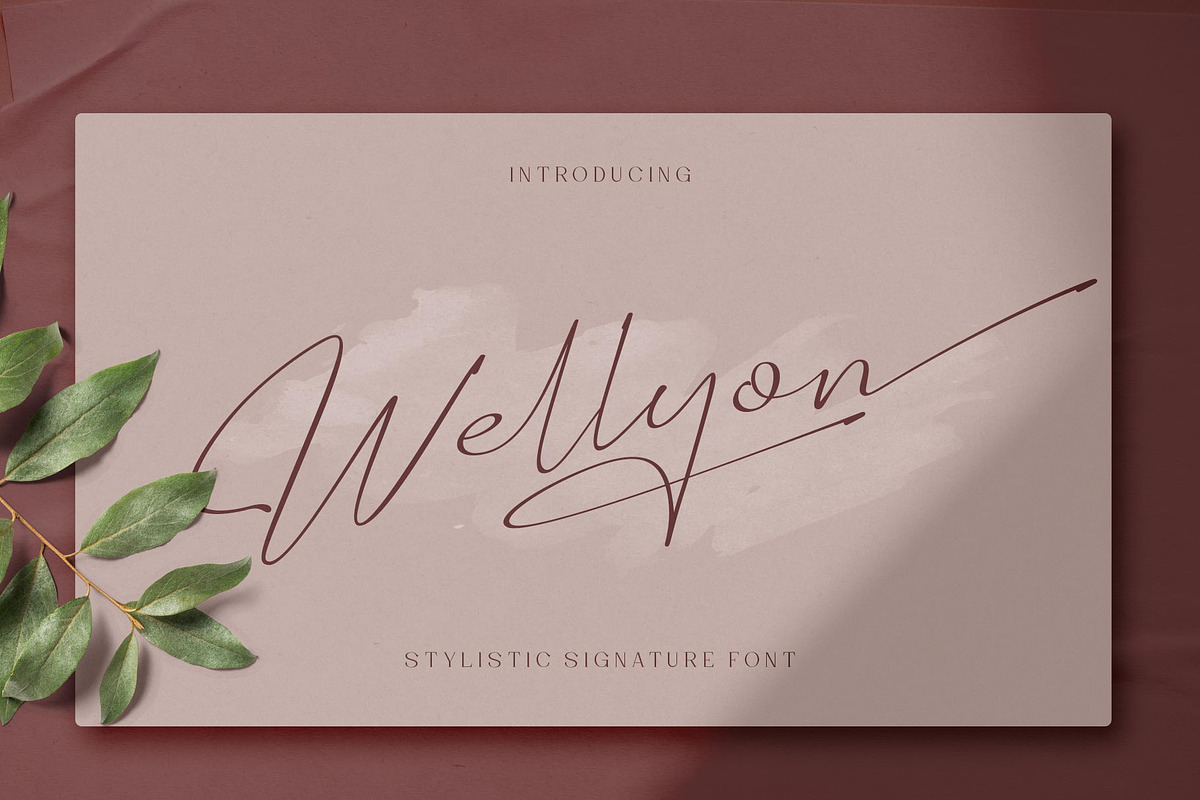 Wellyon Script signature, a Script Font by alit design (Photo 1 of 15)