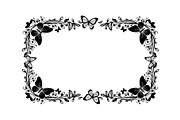 Butterfly Floral Vintage Frame Bundl, an Illustration by Creativeshirt (Thumbnail 14 of 51)