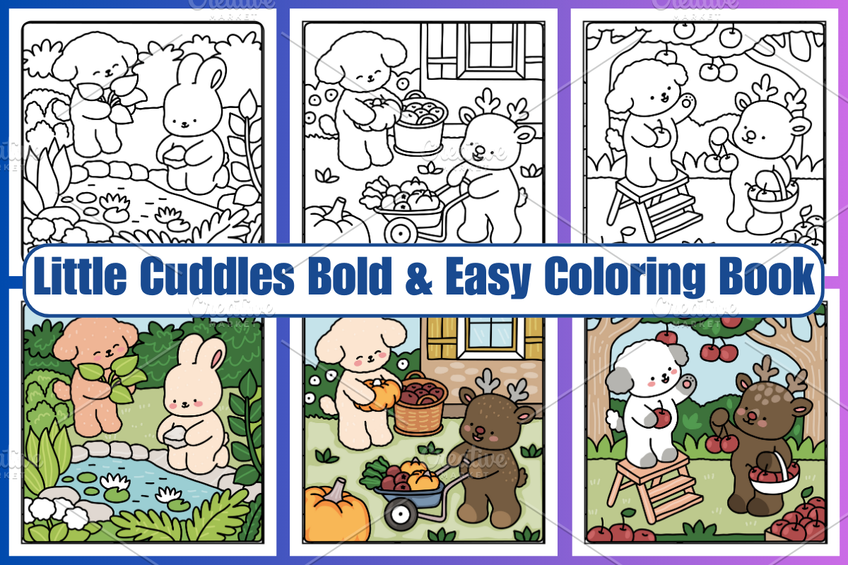 Little Cuddles Coloring Book, a Decorative Illustration by Coco Bloom (Photo 1 of 6)